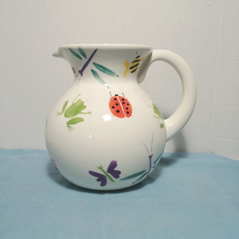 HUG BUG Large Ceramic Ball Pitcher RARE - Picture 11 of 11